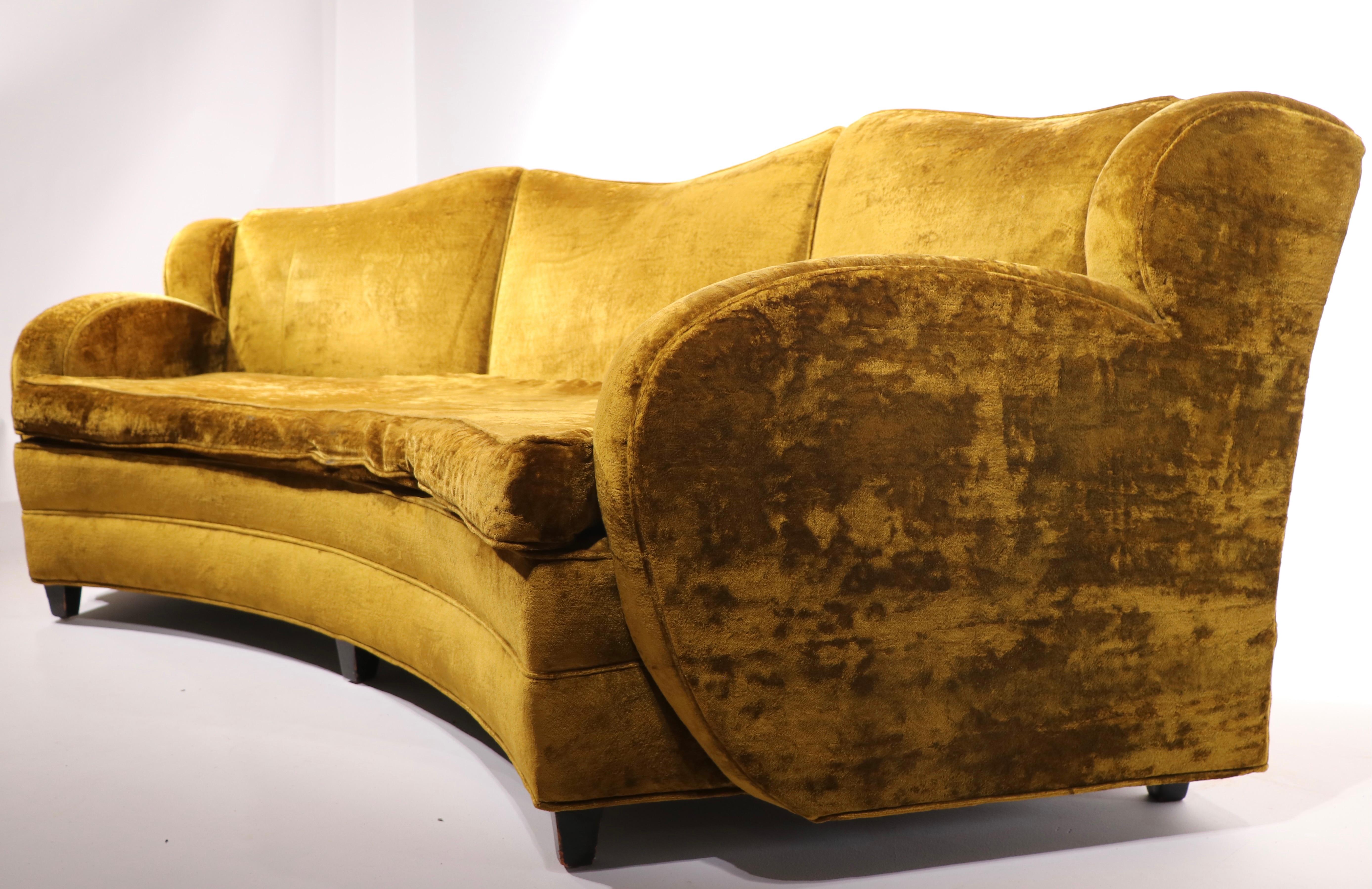 Upholstery Art Deco Sofa Hollywood Regency Glamorous