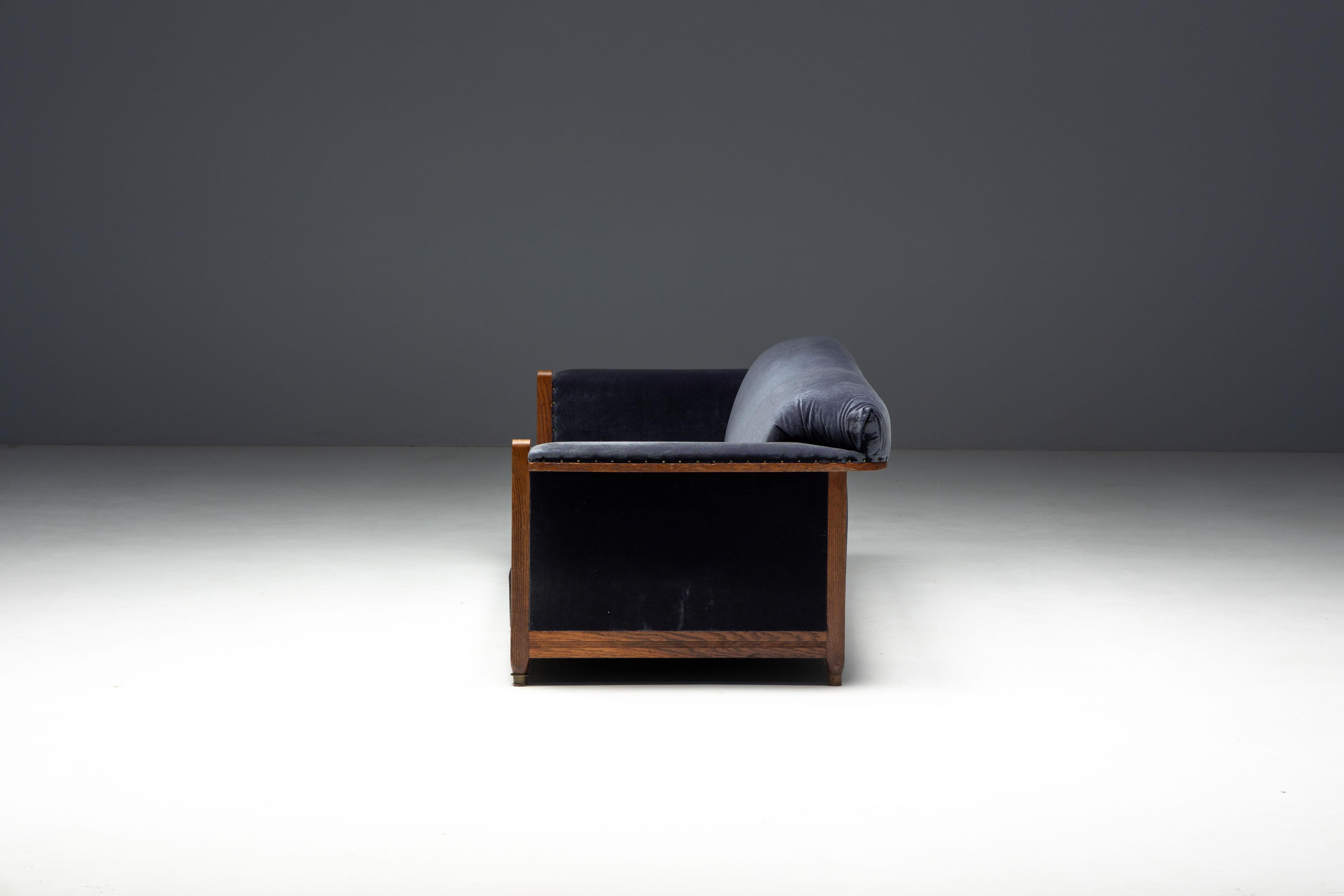 Art Deco Sofa in the Hague School Style, Netherlands, 1920s For Sale 8