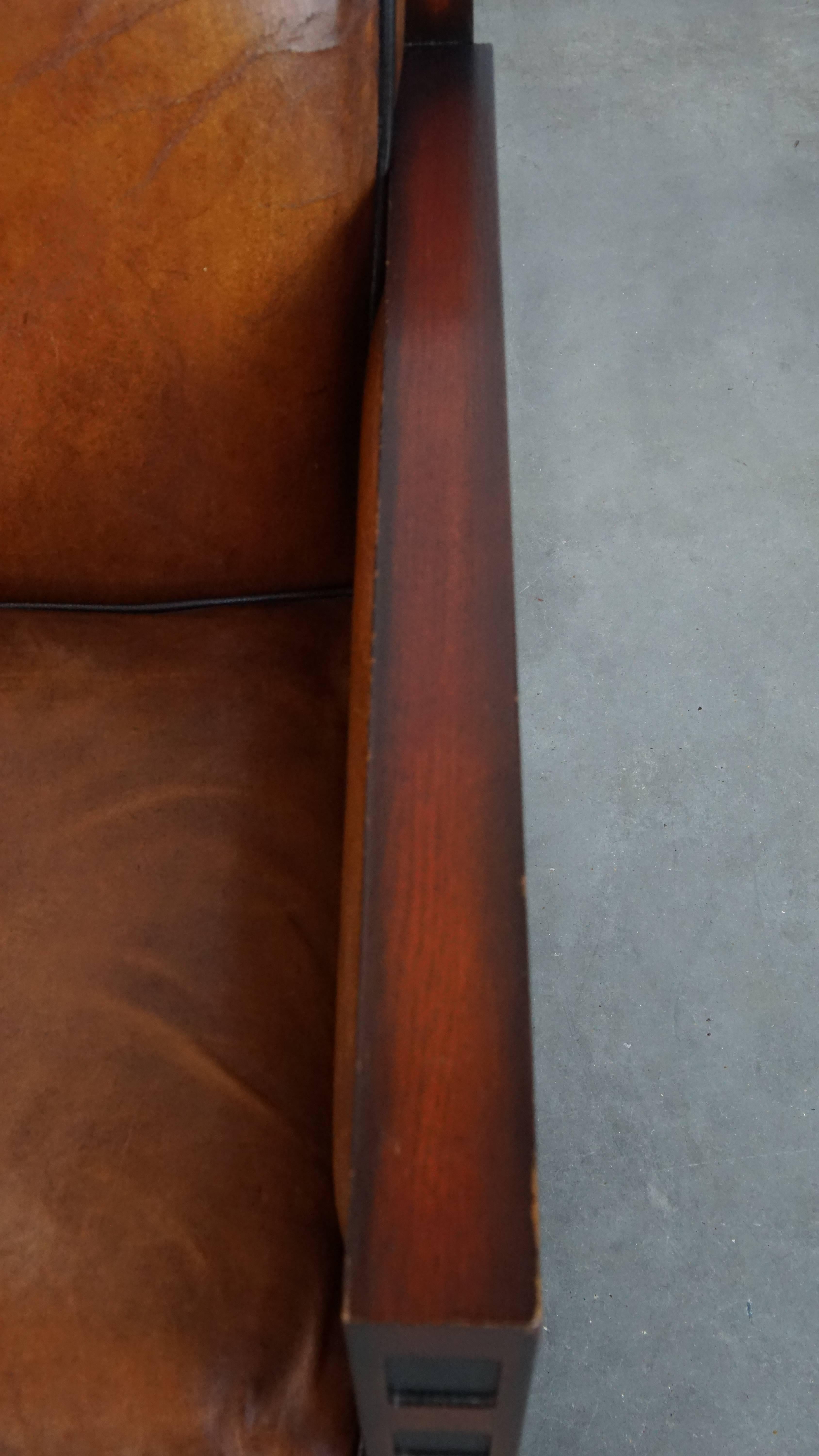 Art déco-Sofa aus Schafsleder aus Schafsfell im Angebot 2