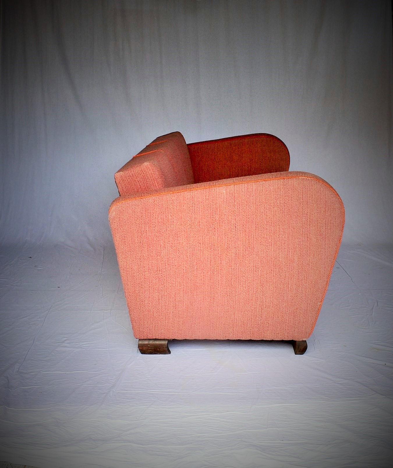 Czech Art Deco Sofa or Bed H-363 Designed by Jindrich Halabala, 1930s