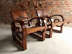 Art Deco Sofa Suite Walnut Bergere Original, 1930s