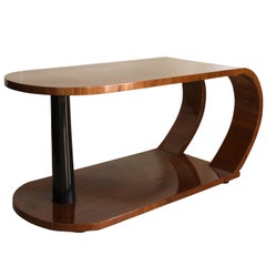 Antique Art Deco Sofa Table, Walnut, France circa 1930