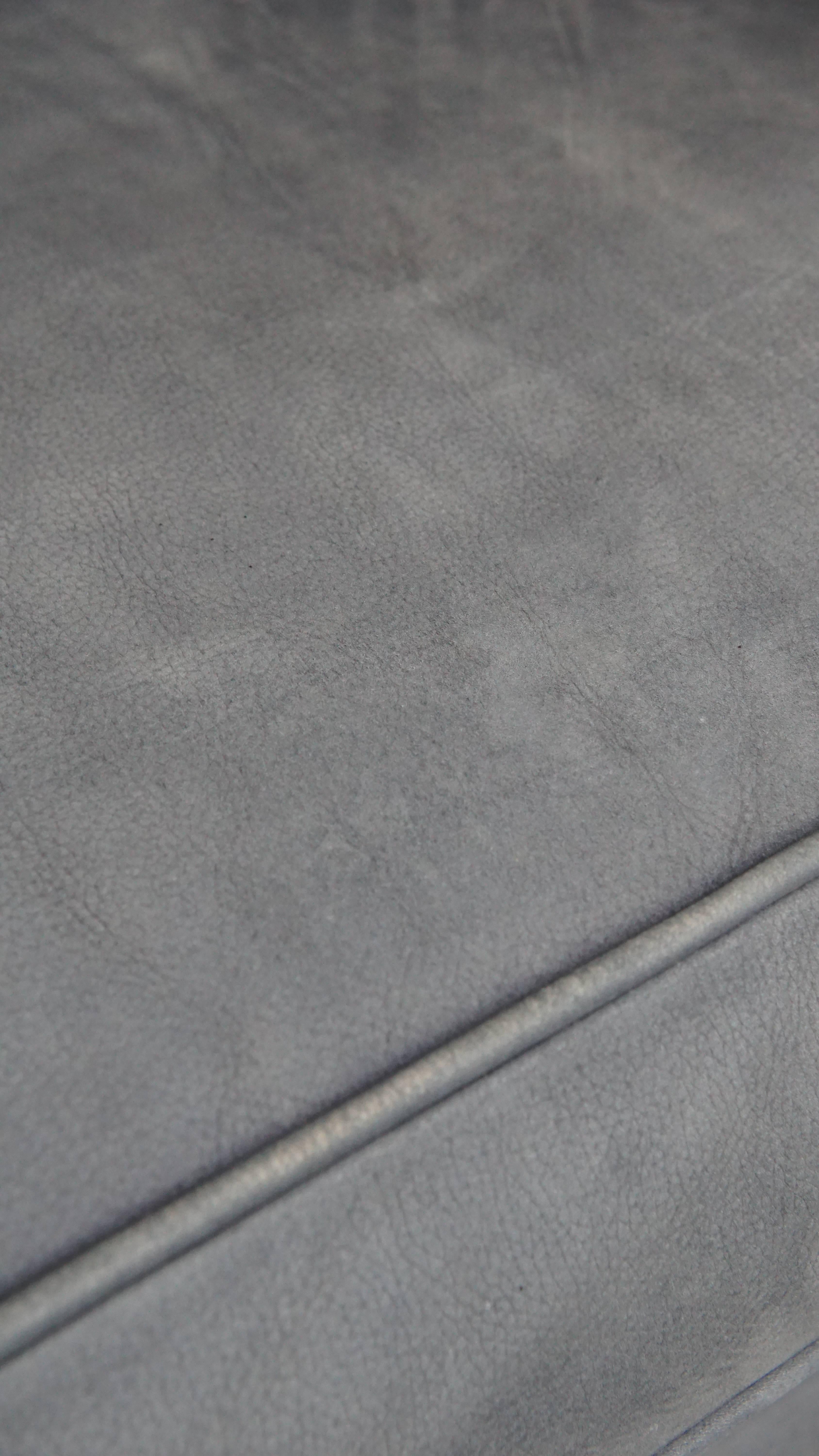 Canapé Art Déco avec revêtement en cuir nubuck bleu en vente 8