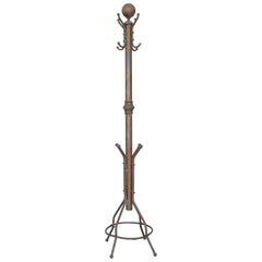 Art Deco Solid Brass Coat Rack