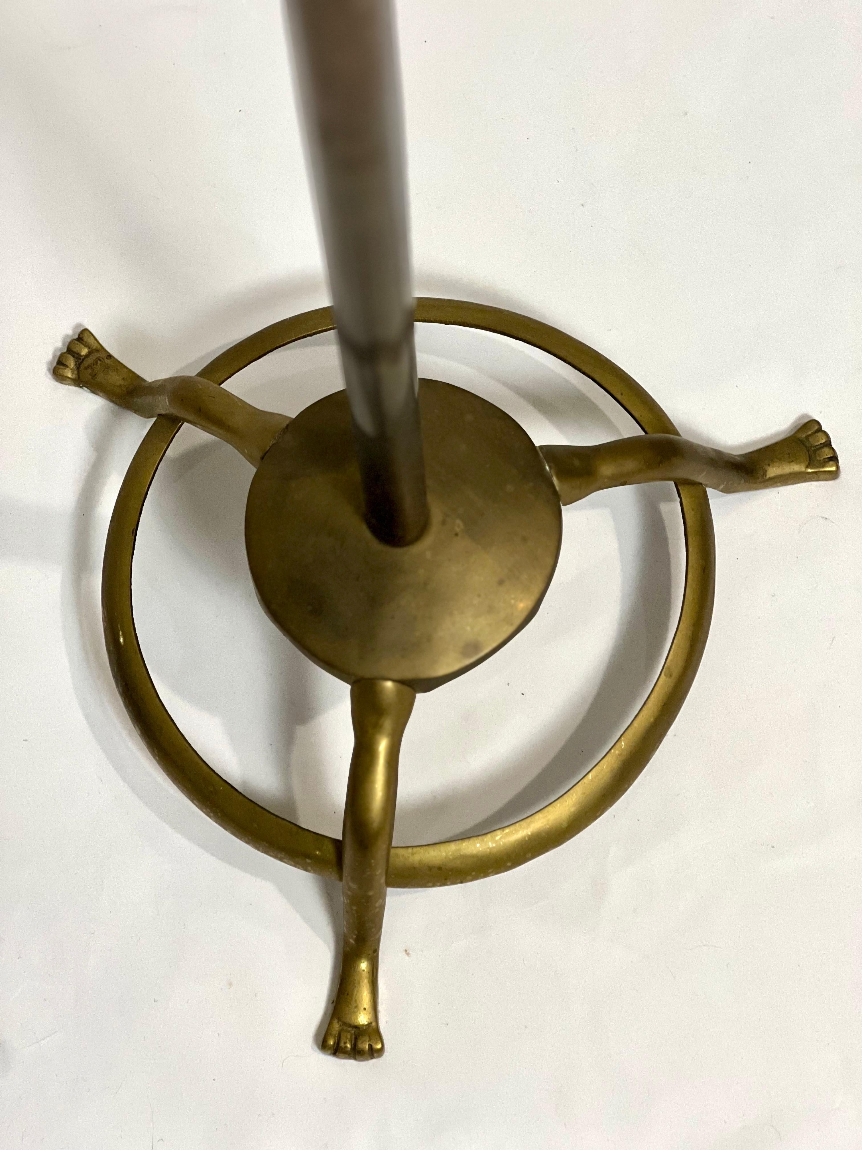 Art Deco Solid Brass Valet Stand, 1960s For Sale 5