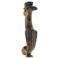 Art Deco Solid Bronze Handle Door Knocker