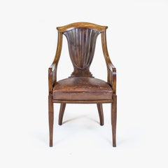 Art Deco Solid Indian Rosewood Desk Chair by Georges Roger