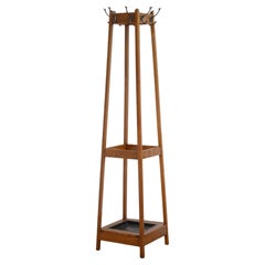 Porte-manteau Art Déco en Oak massif