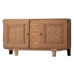 Art Deco Anrichte aus massiver Eiche, Frankreich, 1940er Jahre