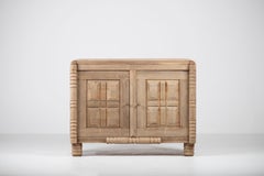 Art Deco Solid Oak Sideboard, France, 1940s