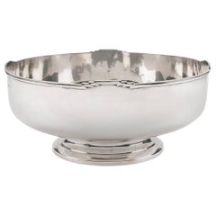 Art Deco Solid Silver Punch Bowl