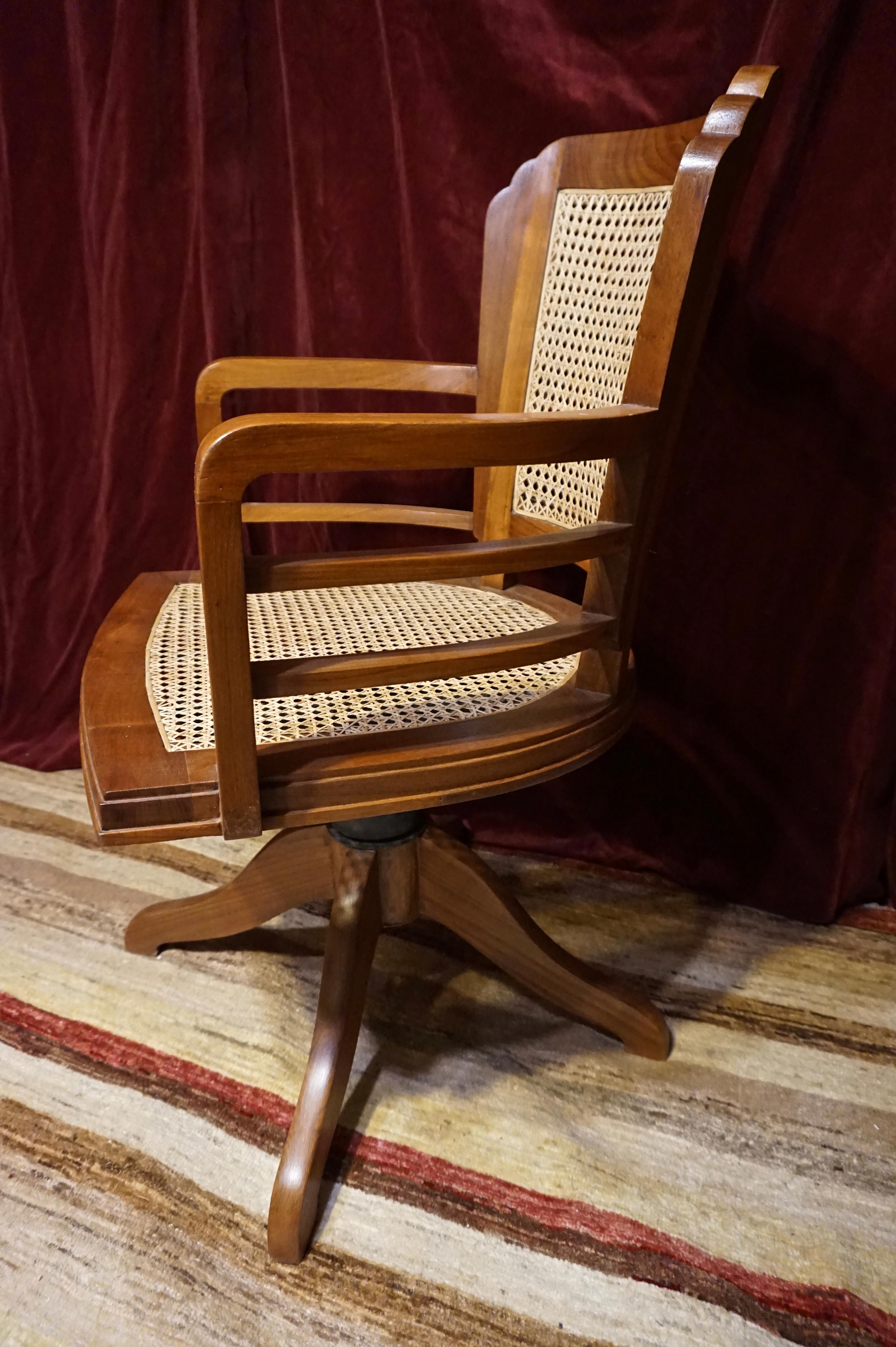 cane revolving chair