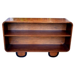 Art Deco Solid Wood Modernist Bookcase Shelves, circa 1930