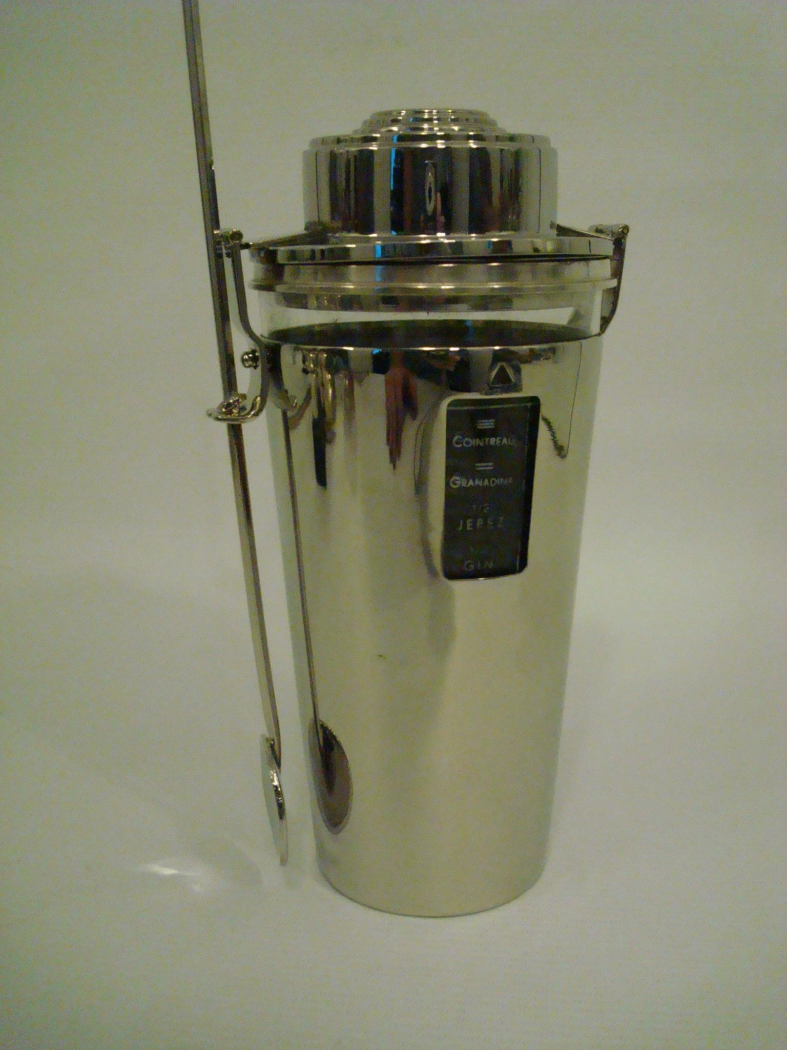 Art Deco Spanish Recipes Cocktail Shaker “the Barman“, France, 1920s For Sale 1