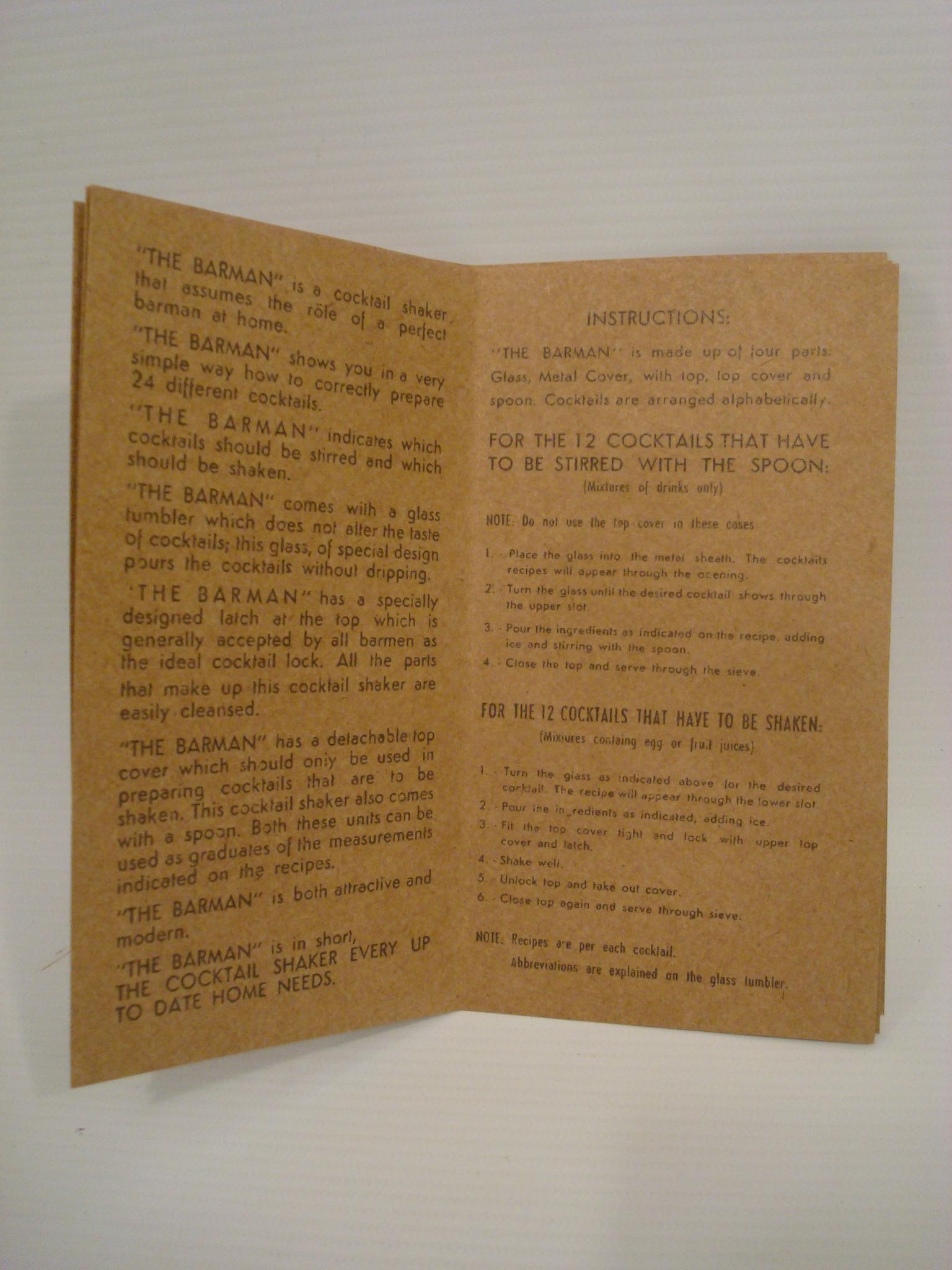 Coctelera Art Decó Recetas Españolas 