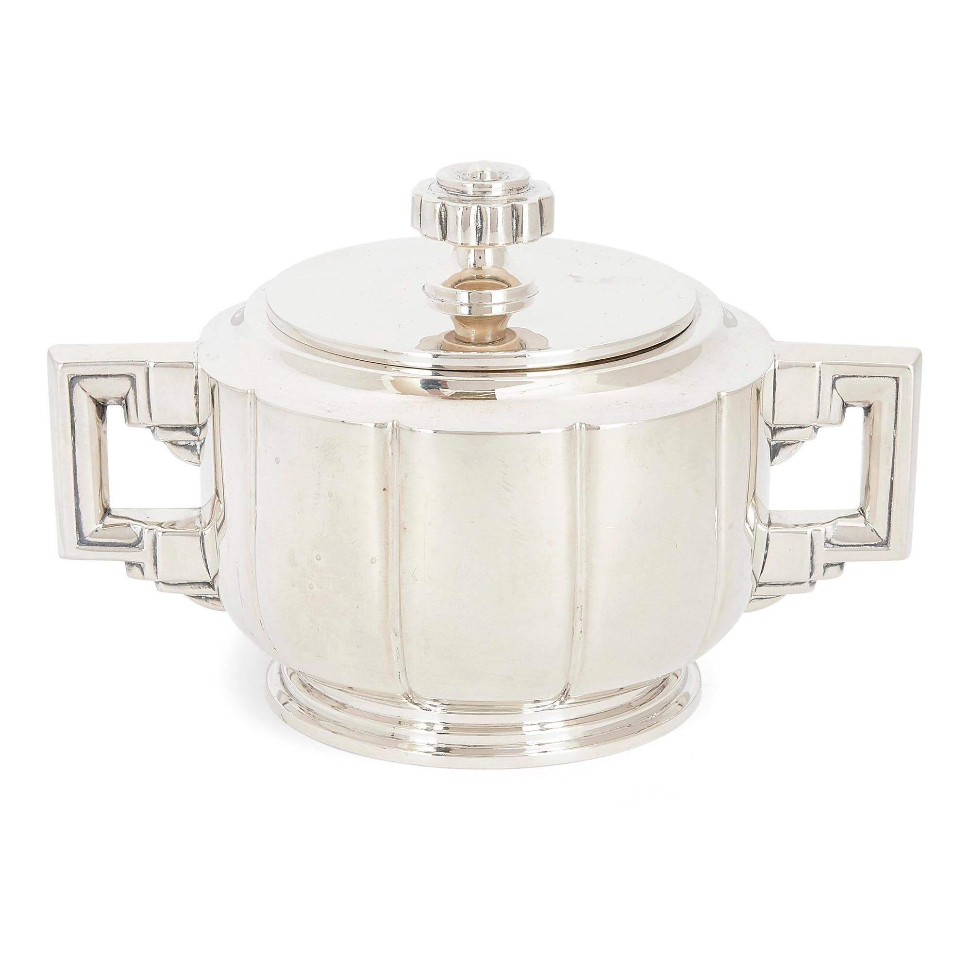 Art Deco Spanisch Silber Kaffee und Tee Set im Zustand „Gut“ im Angebot in London, GB