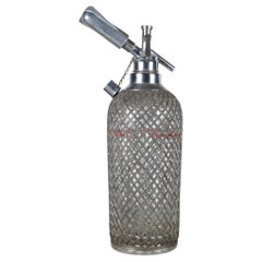 Art Deco Sparklets Wire Mesh Seltzer Bottles c.1930  (LIVRAISON GRATUITE)