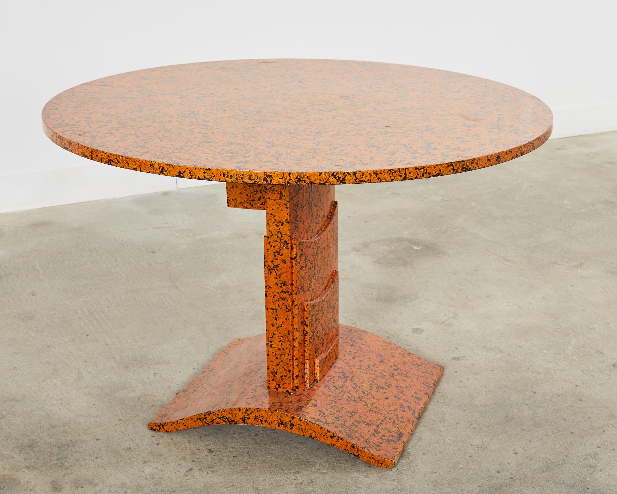 Art Deco Speckled Center Table by Artist Ira Yeager For Sale 4