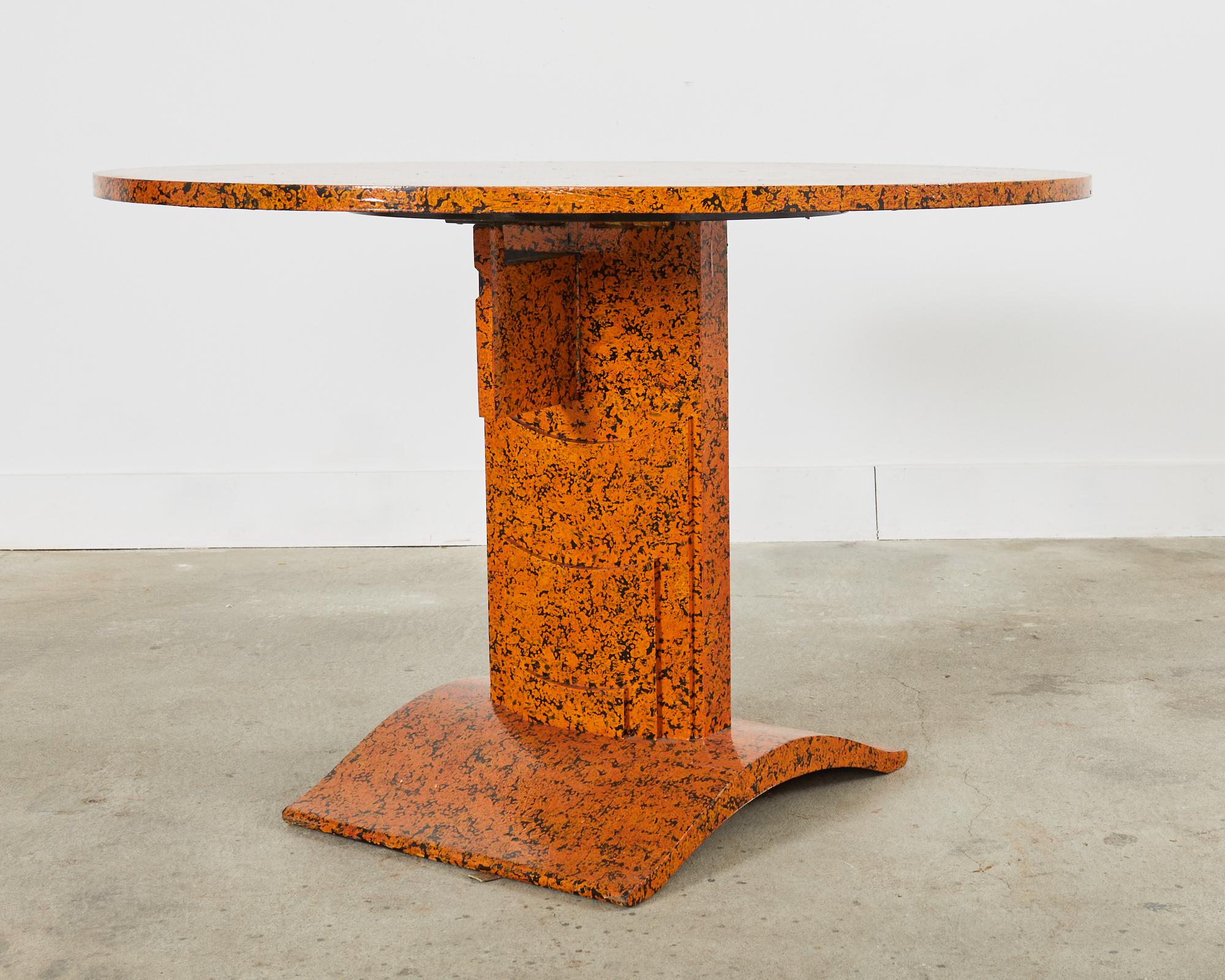 Art Deco Speckled Center Table by Artist Ira Yeager For Sale 13