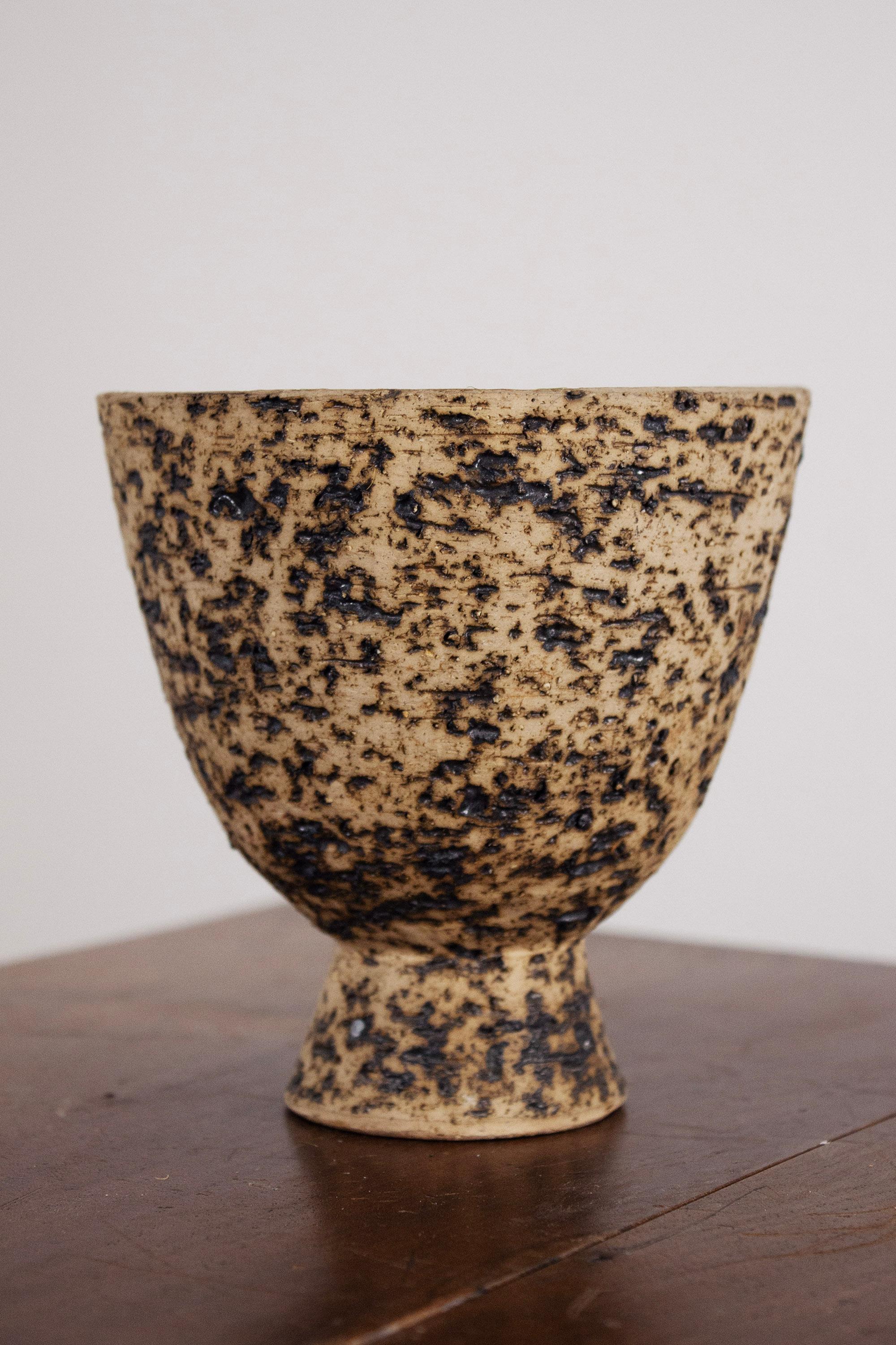 Tornito Vaso in ceramica maculata Art Deco in vendita