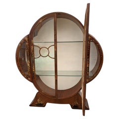 Art Deco Spectacular Clove Display Vitrine Cabinet, English, c1930s