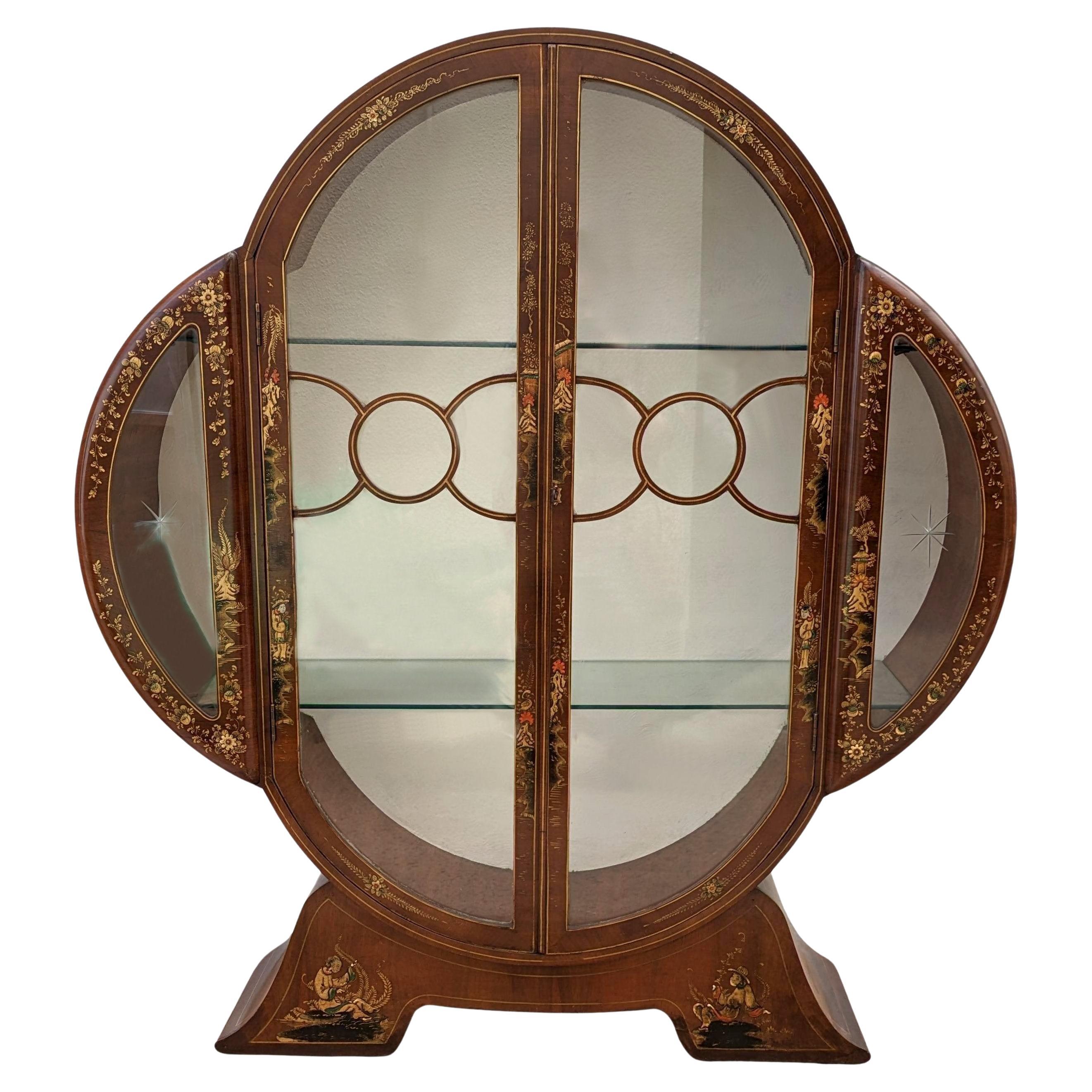 Spectacular Clove Display Vitrine-Schrank im Art déco-Stil, englisch, ca. 1930er Jahre
