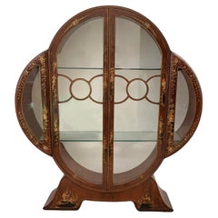 Art Deco Spectacular Clove Display Vitrine Cabinet, English, c1930s