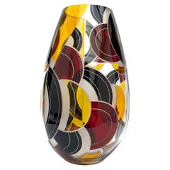 Art Deco Spectacular Czech Glass Vase, c1930