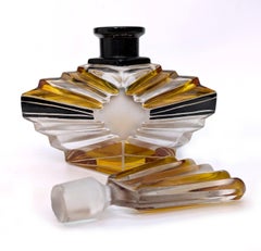 Art Deco Spectacular Glass Perfume Bottle By Karl Palda, 1930's