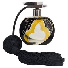 Art Deco Spectacular Rare Ladies Atomizer Perfume Glass Bottle, c 1930's