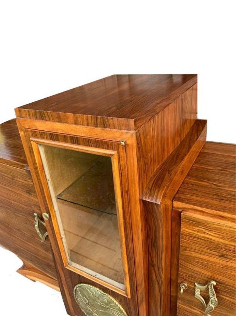 Art Deco Spectacular Walnut Sideboard, French, c1930 For Sale 3