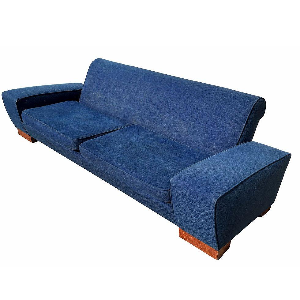 American Art Deco Speed Arm Geometric Sofa by Paul Frankl