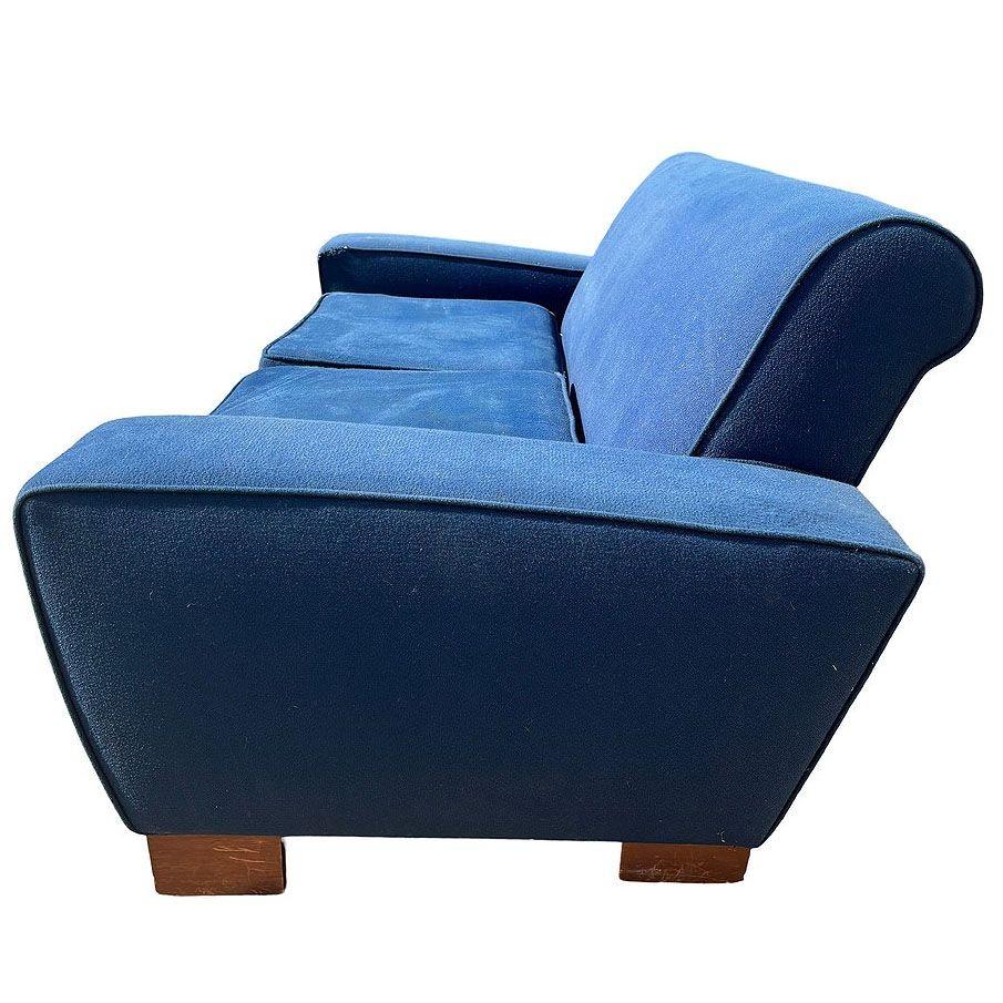 Art Deco Speed Arm Geometric Sofa by Paul Frankl In Excellent Condition In Van Nuys, CA