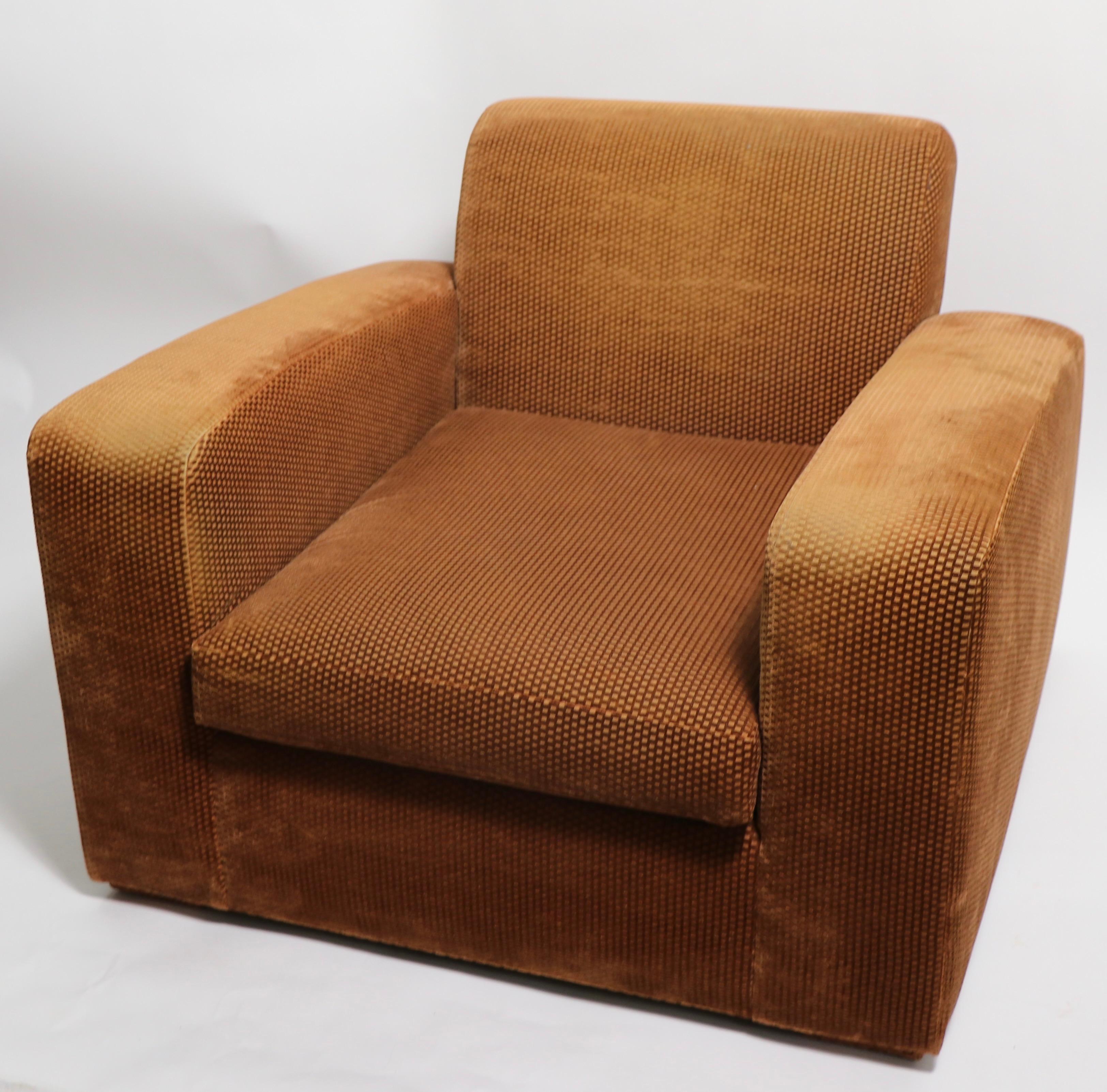 Upholstery Art Deco Speed Club Chair in the Style of Paul Frankl For Sale