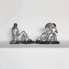 Art Deco Spelter Bookends