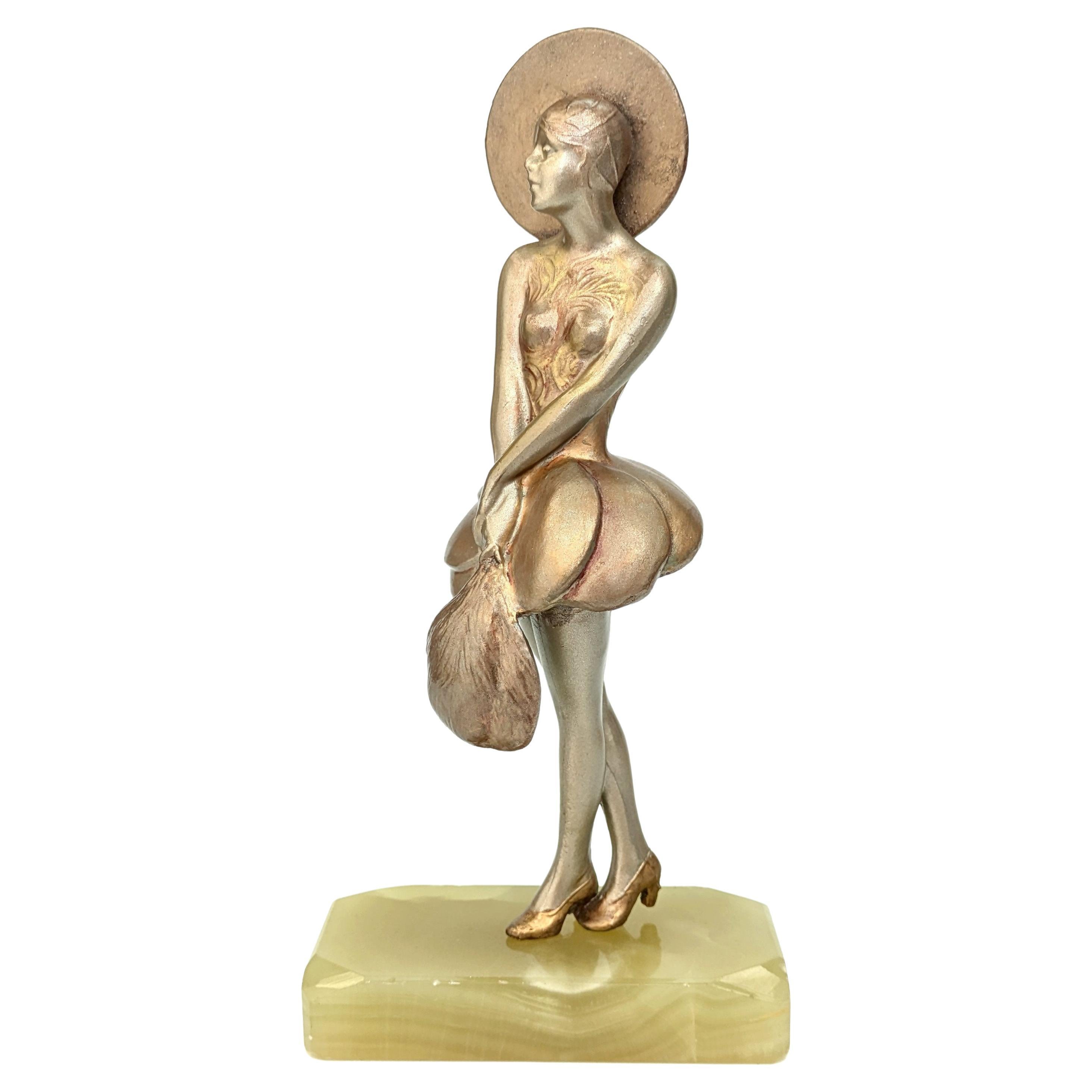 Figura Femenina de Espelta Art Decó, c1930