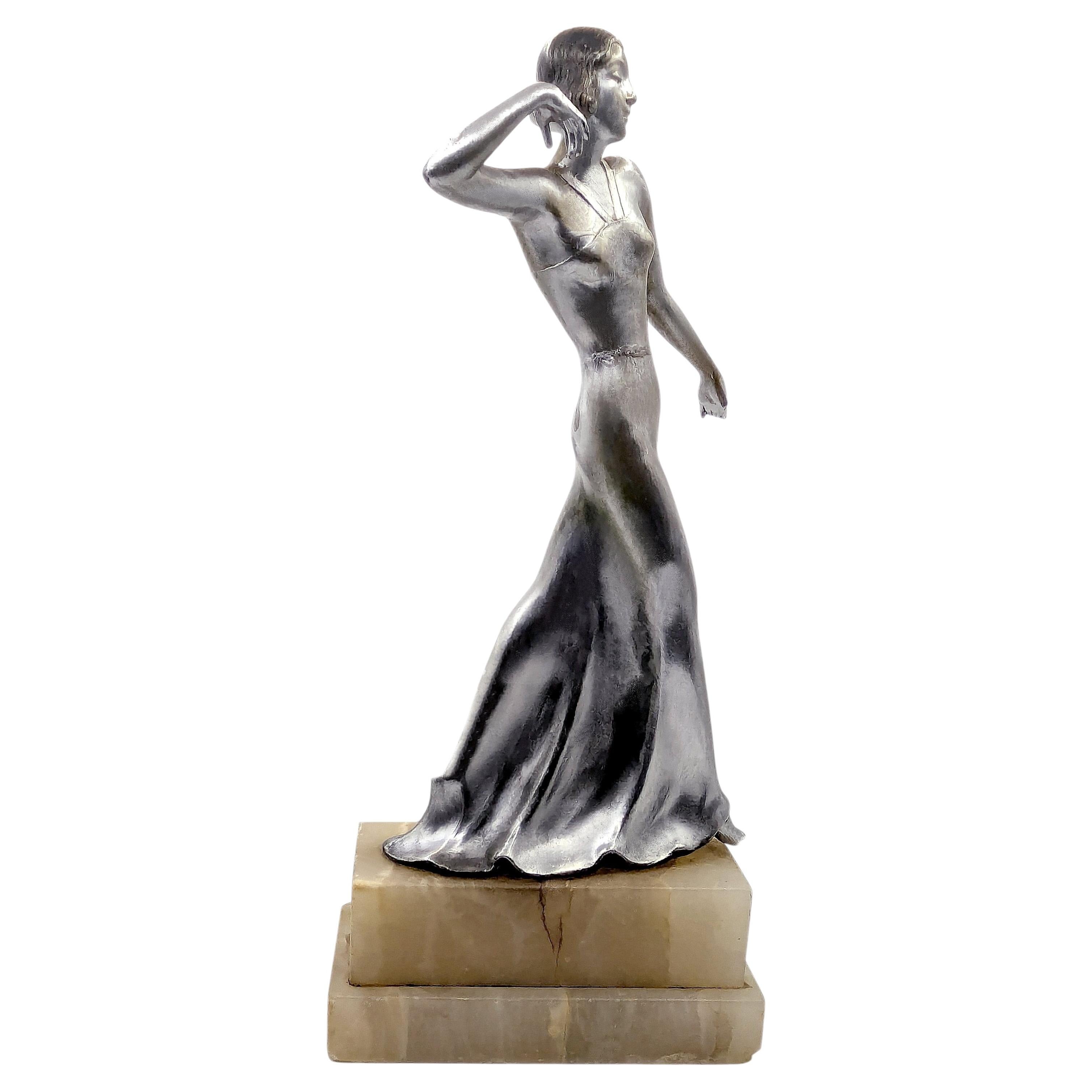 Art Deco Spelter Figurine By Josef Lorenzl, c1930