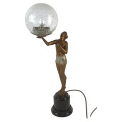 Lámpara Dama de Espeltro Art Decó circa 1930s