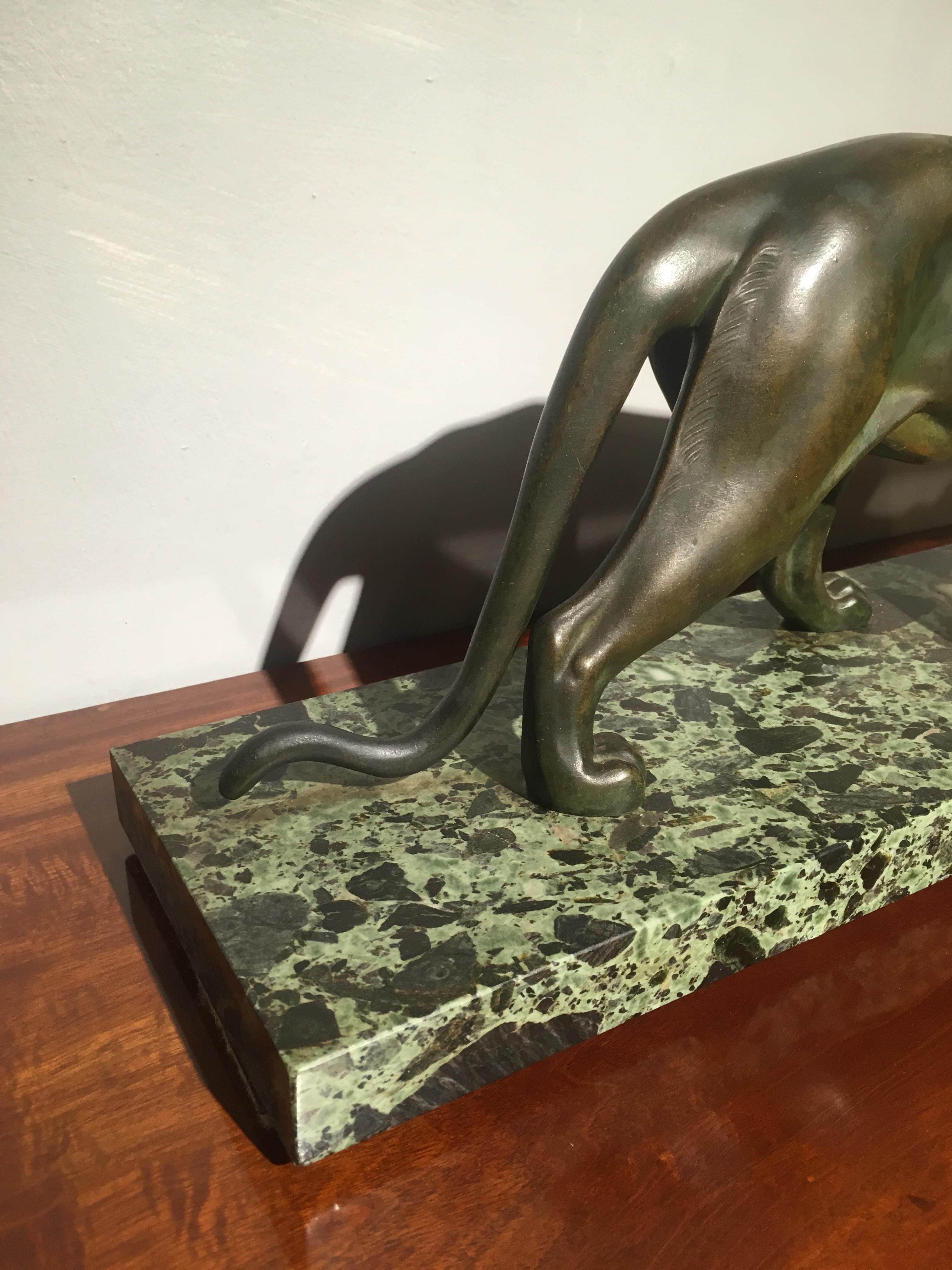Mid-20th Century Art Deco Spelter Model of a Panther