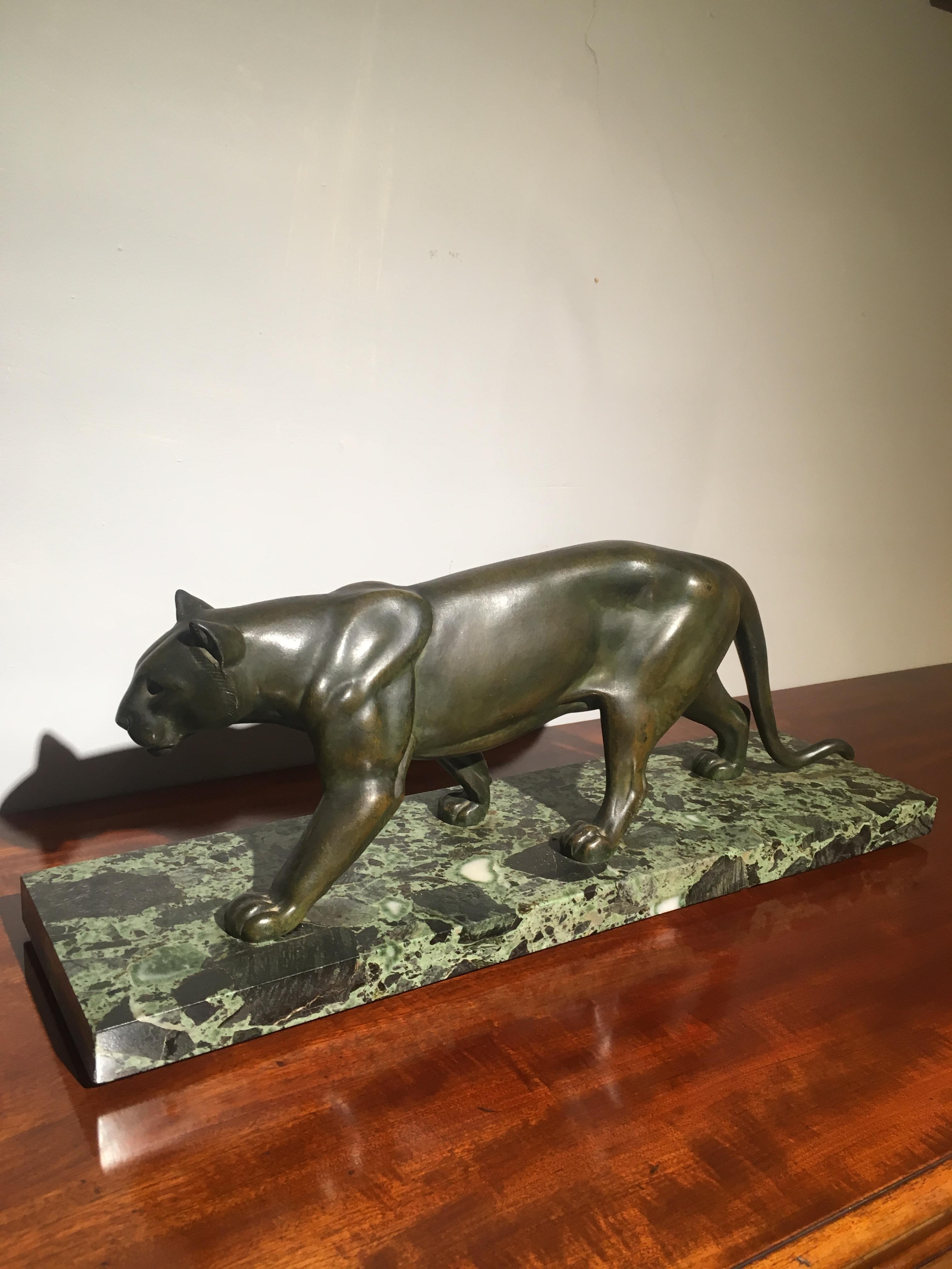 Art Deco Spelter Model of a Panther 2