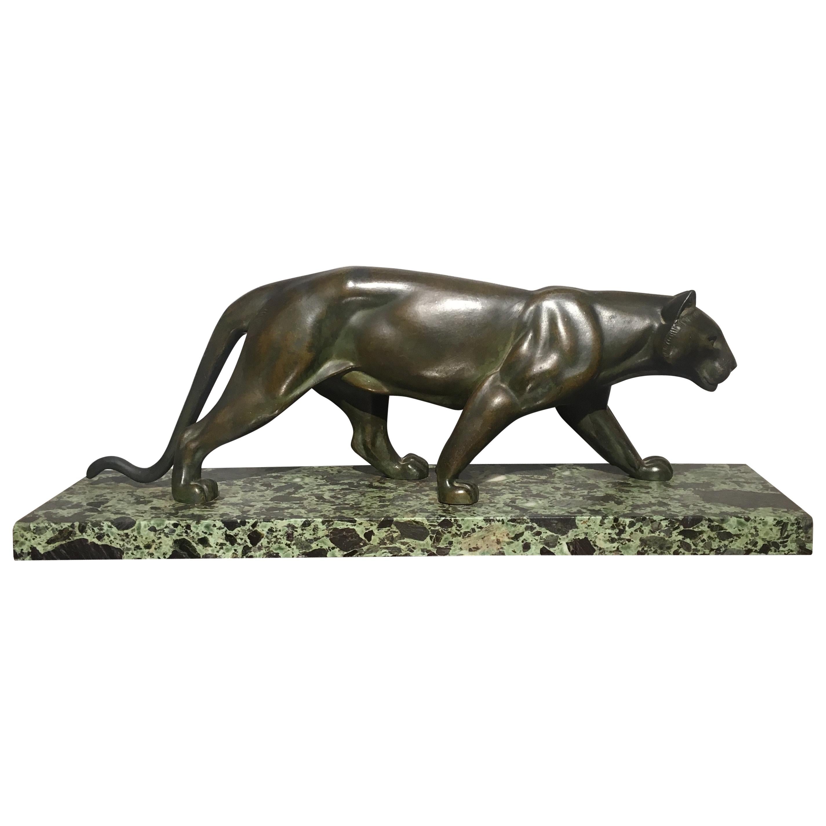 Art Deco Spelter Model of a Panther