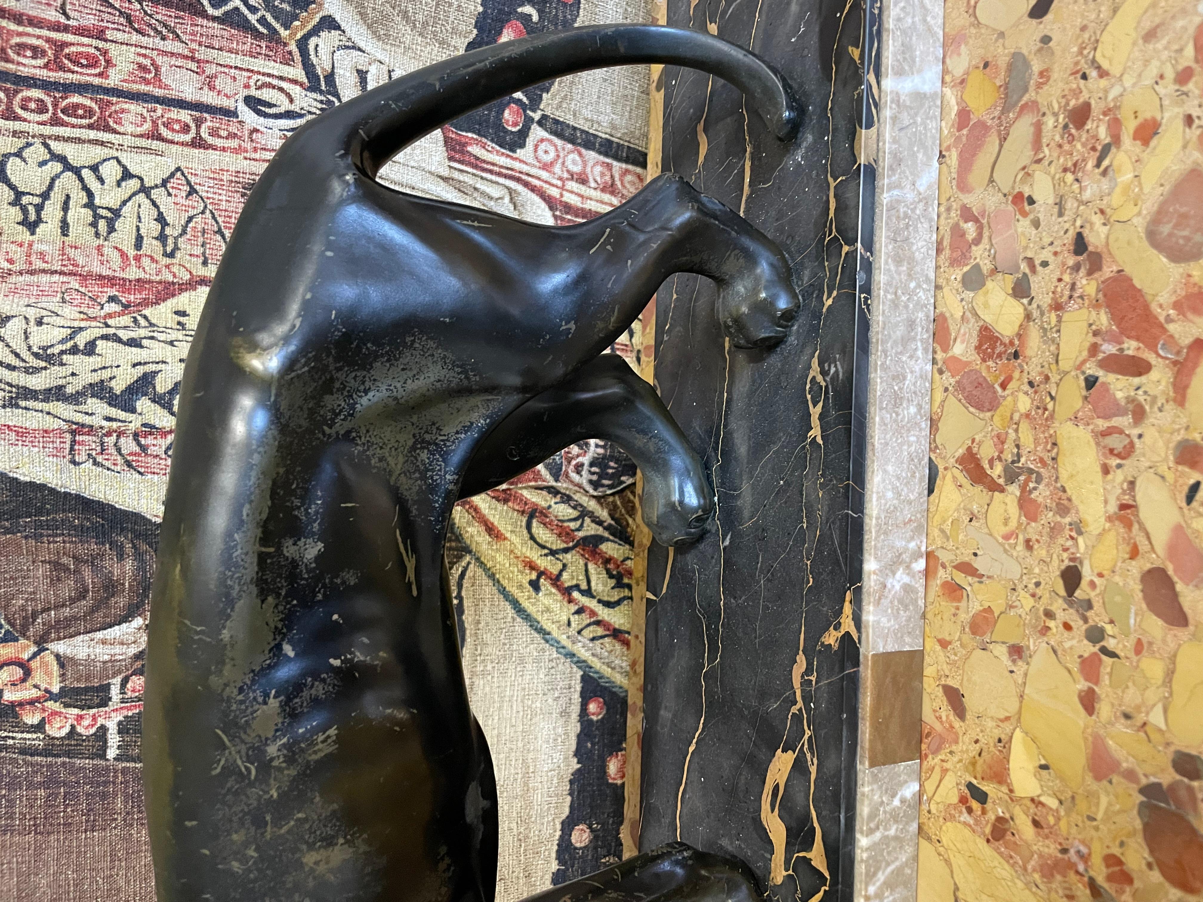 Pantera in spelter Art Deco di M. Font In condizioni buone in vendita a Budleigh Salterton, GB