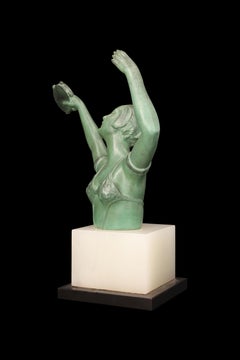 Art Deco Spelter Sculpture "bust Of A Woman"
