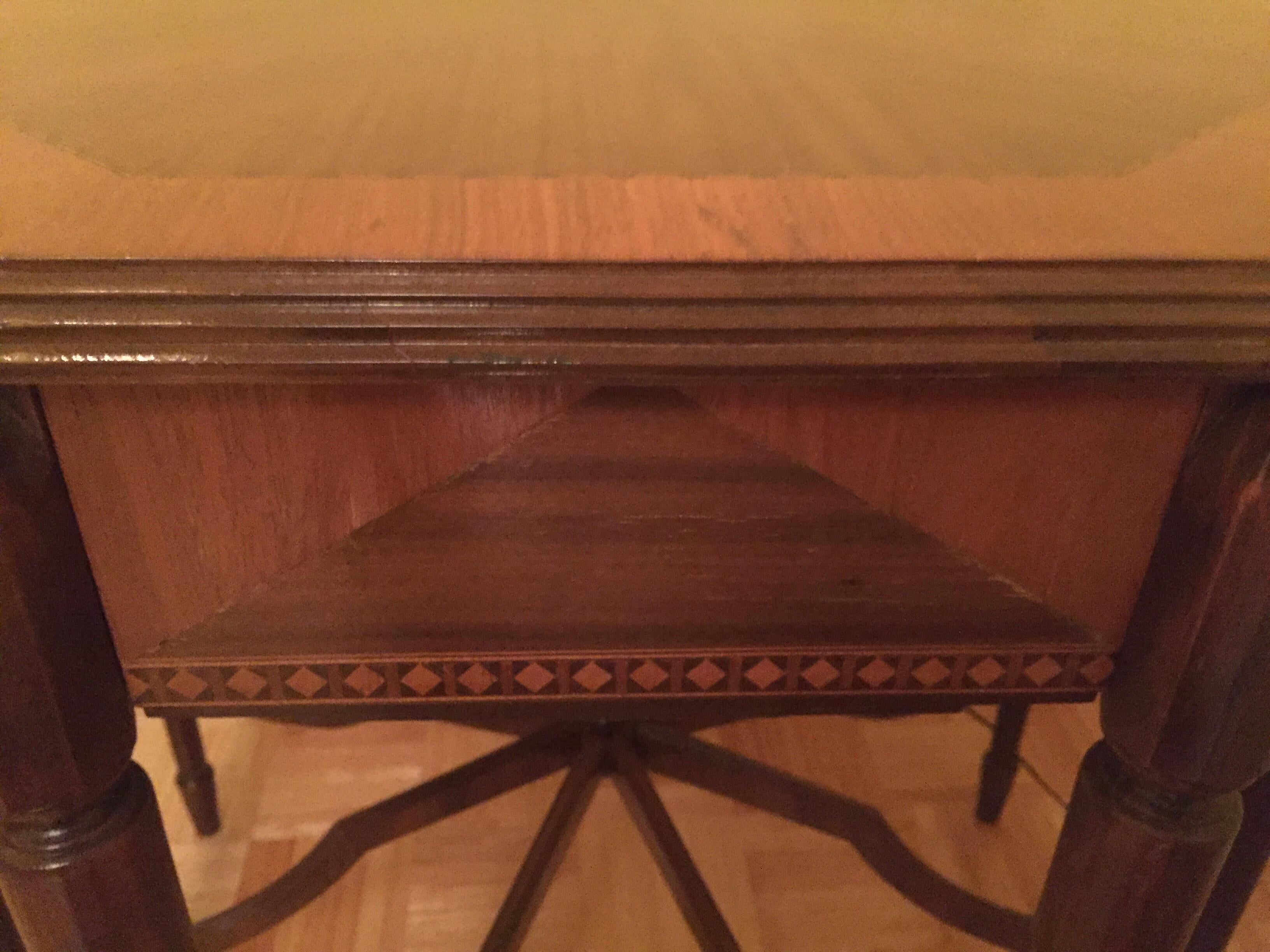 Inlay Art Deco Spider Leg Center Table For Sale