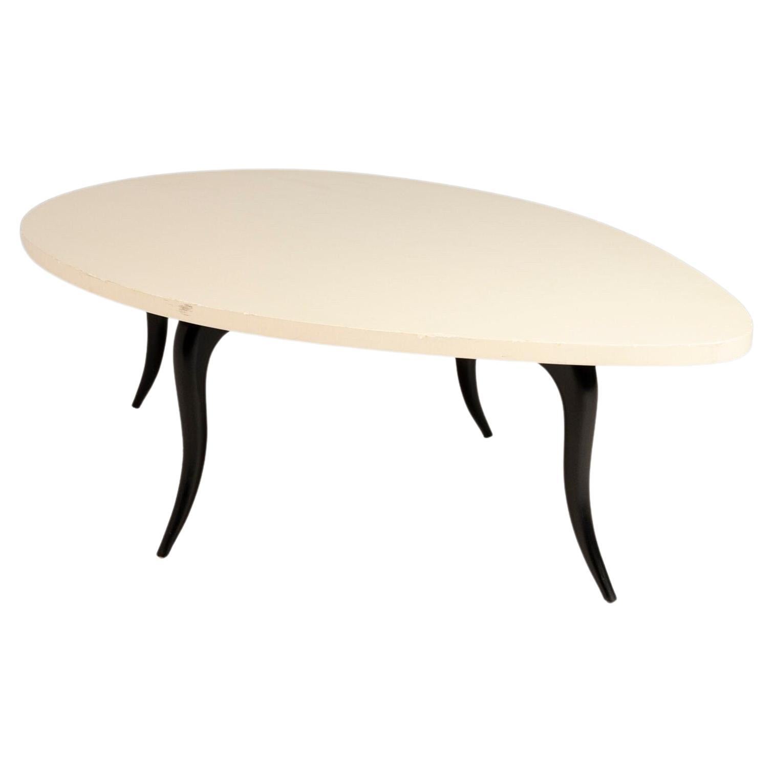 Art Deco Spider Leg Coffee Table After Osvaldo Borsani, Italy, c. 1970s