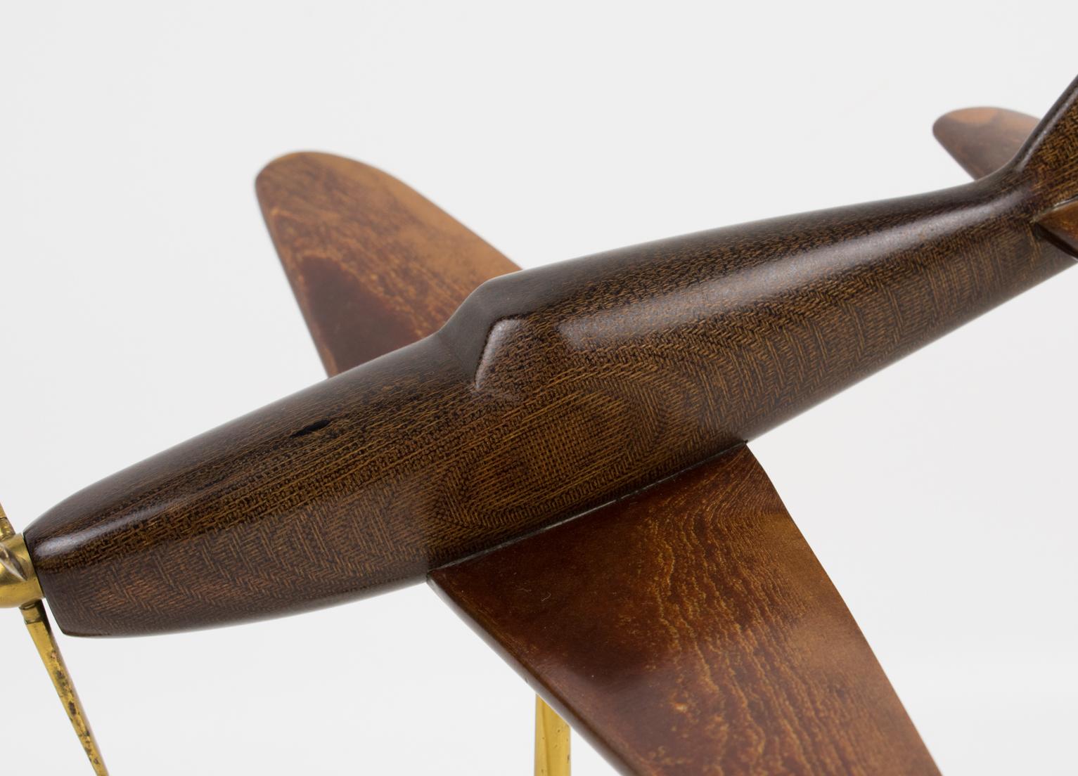 Metal Art Deco Spitfire Bakelite Airplane Aviation Model