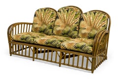 Ensemble de sièges de salon en rotin Split Reed Art Deco