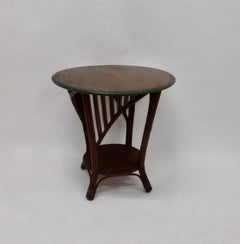 Art Deco Split Reed Side Table by Kaltex Fine Original Finish