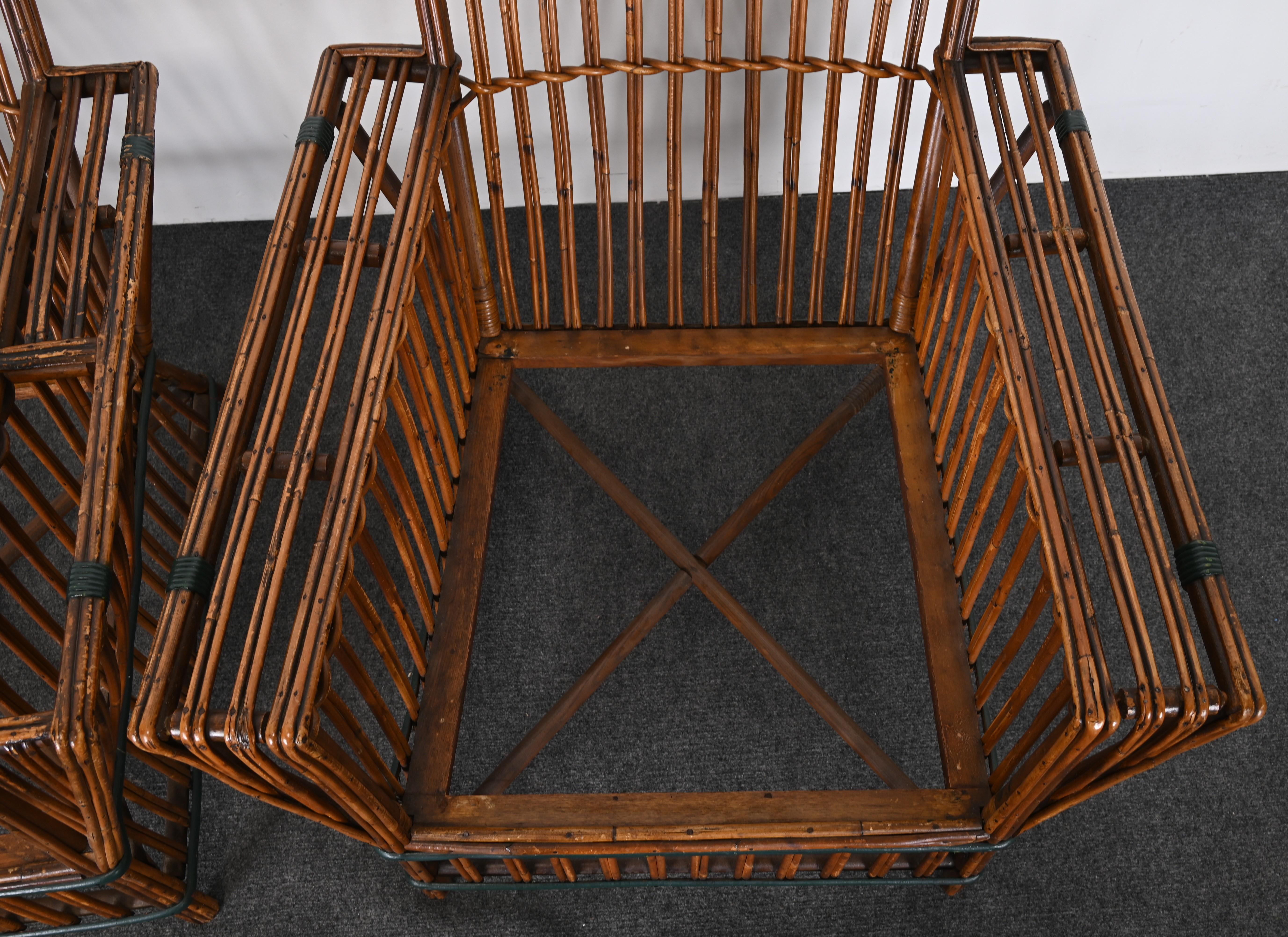Paire de fauteuils en osier ou canapé fendu Ypsilanti Stick Reed Art Déco des années 1930 3