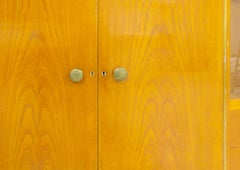 Art Deco Spruce Wood Cabinet Showcase, 1940s